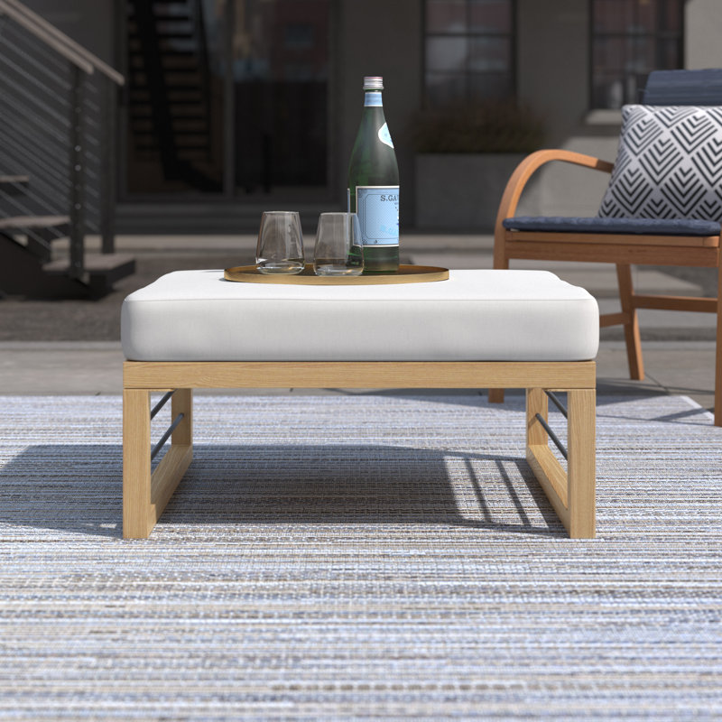 Mercury Row® Ojeda Aluminum Outdoor Ottoman/Coffee Table & Reviews ...